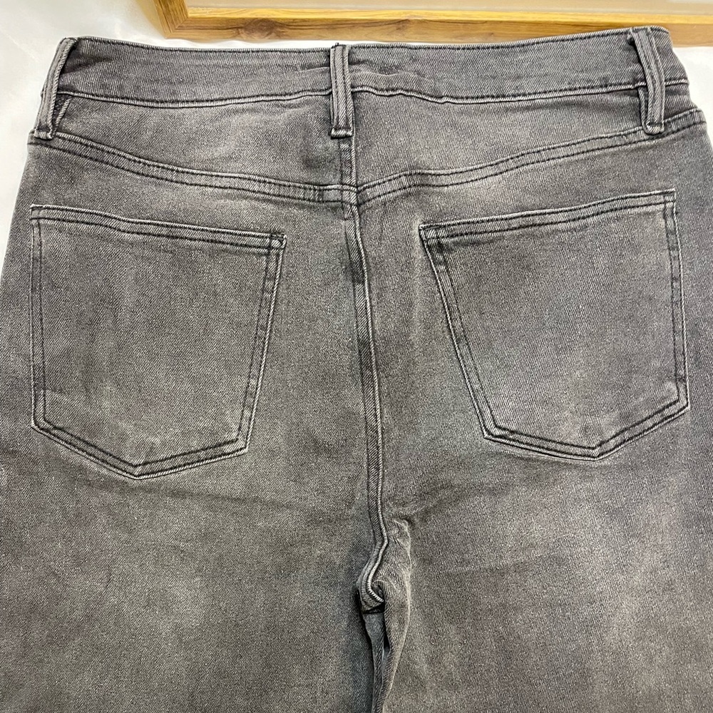 NWT Fashion Nova size 13 black distressed straight leg jeans - Picture 4 of 6